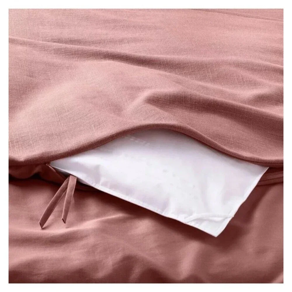 Heavyweight Linen Blend Duvet Cover  - Casaluna KING ROSE NEW!! NO SHAMS - Picture 3 of 11